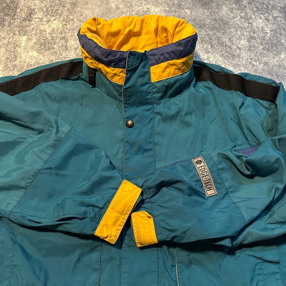 Vintage EDGE TECH Mens Ski Snowboard Jacket Waterproof Windproof Size XL Gorp - Picture 5 of 6